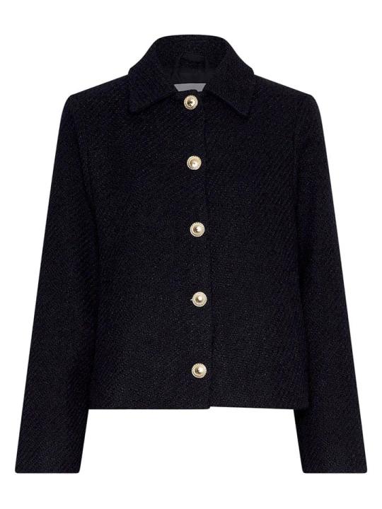 Zdjęcie produktu MOSS COPENHAGEN Kurtka koszulowa "Aiste Abriella" w kolorze czarnym rozmiar: M/L