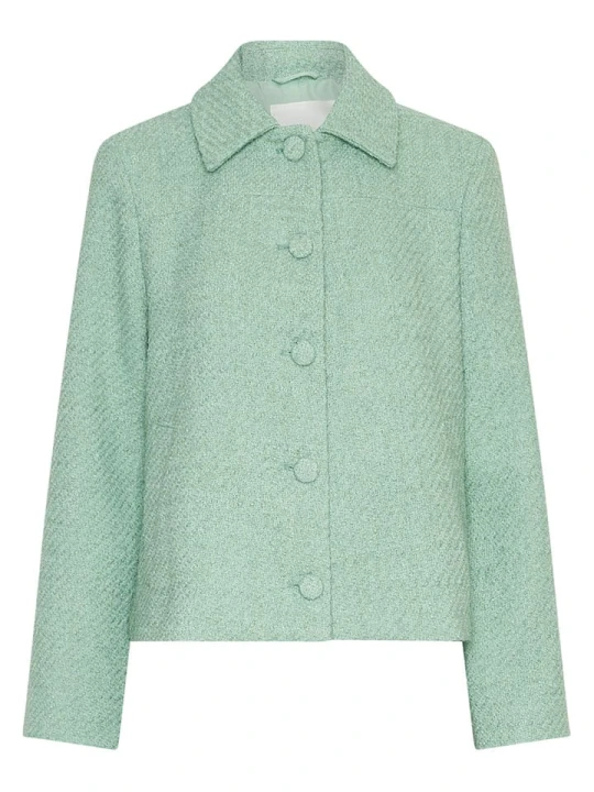 Zdjęcie produktu MOSS COPENHAGEN Kurtka koszulowa "Aiste Abriella" w kolorze zielonym rozmiar: M / L