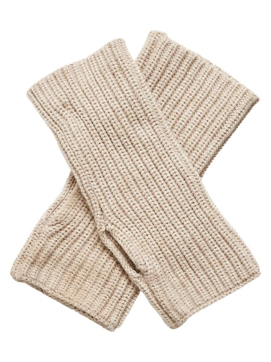 Zdjęcie produktu MOSS COPENHAGEN Ocieplacze "Galine Rachelle" w kolorze beżowym rozmiar: onesize
