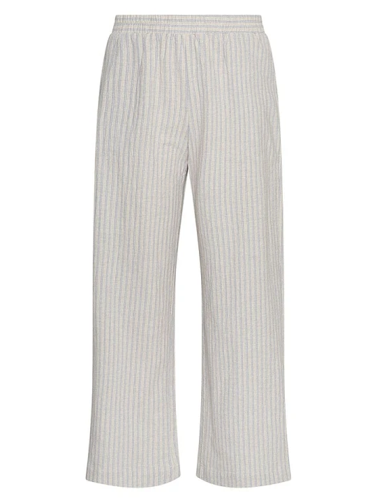 Zdjęcie produktu MOSS COPENHAGEN Spodnie "Joceanne Pants" w kolorze błękitno-białym rozmiar: S