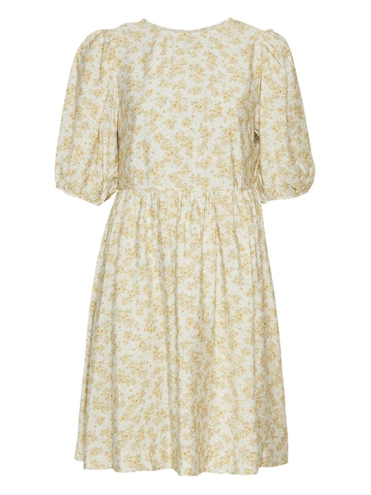 Zdjęcie produktu MOSS COPENHAGEN Sukienka "Marva Ladonna" w kolorze żółto-beżowym rozmiar: M