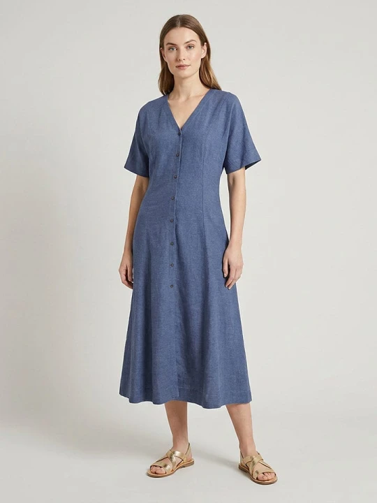 Zdjęcie produktu MOSS COPENHAGEN Sukienka "Viana" w kolorze niebieskim rozmiar: M