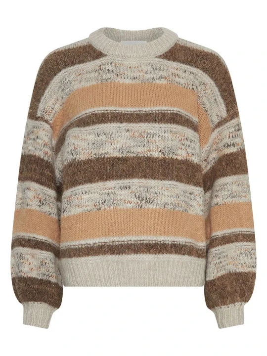 Zdjęcie produktu MOSS COPENHAGEN Sweter "Constance" w kolorze szarobrązowo-beżowym rozmiar: L / XL
