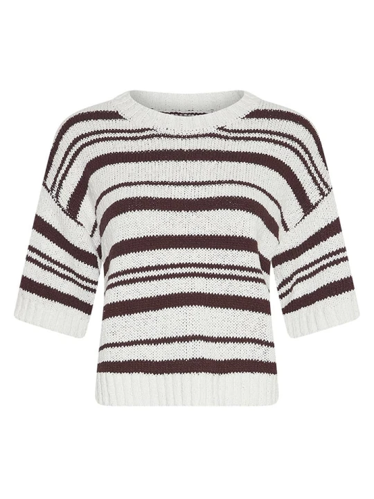 Zdjęcie produktu MOSS COPENHAGEN Sweter "Hannalie" w kolorze brązowo-kremowym rozmiar: S/M