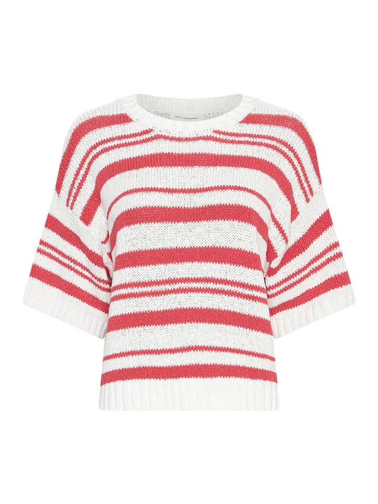 Zdjęcie produktu MOSS COPENHAGEN Sweter "Hannalie" w kolorze kremowo-koralowym rozmiar: XS / S