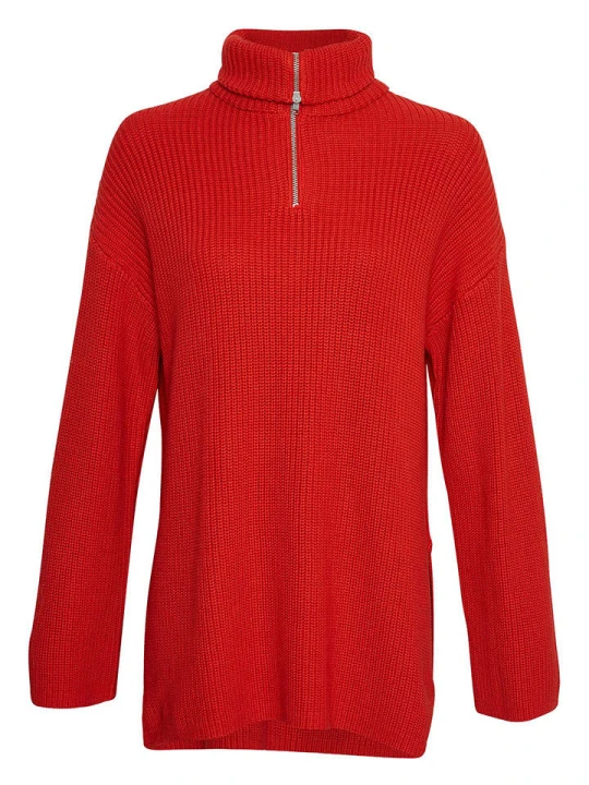 Zdjęcie produktu MOSS COPENHAGEN Sweter "Kamella" w kolorze czerwonym rozmiar: XS/S