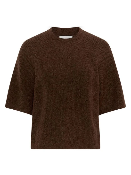 Zdjęcie produktu MOSS COPENHAGEN Sweter "Milania" w kolorze ciemnobrązowym rozmiar: M / L