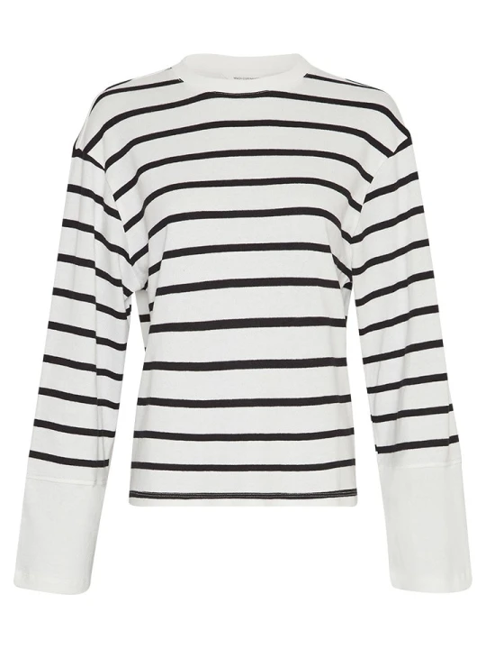 Zdjęcie produktu MOSS COPENHAGEN Sweter w kolorze biało-czarnym rozmiar: M/L