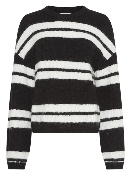 Zdjęcie produktu MOSS COPENHAGEN Sweter w kolorze czarno-białym rozmiar: L/XL