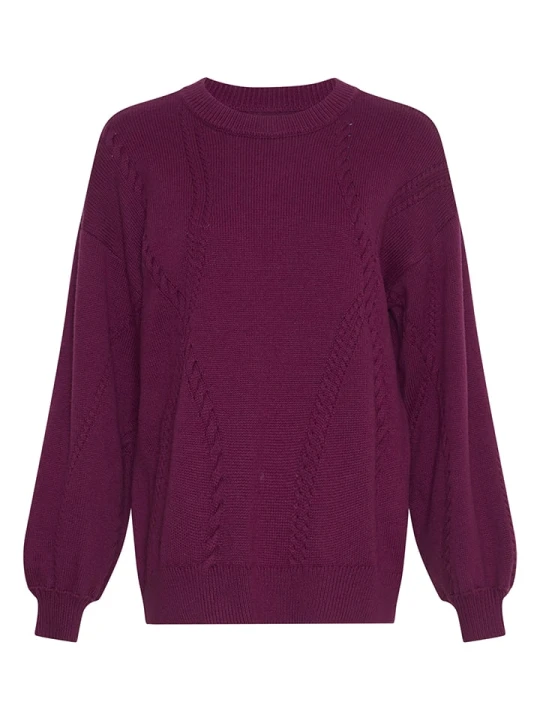 Zdjęcie produktu MOSS COPENHAGEN Sweter w kolorze fioletowym rozmiar: S/M