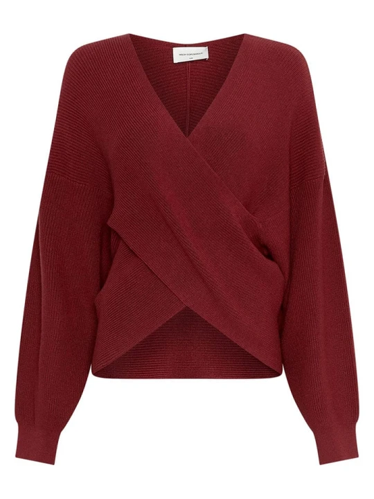 Zdjęcie produktu MOSS COPENHAGEN Sweter "Zinelle" w kolorze bordowym rozmiar: M/L