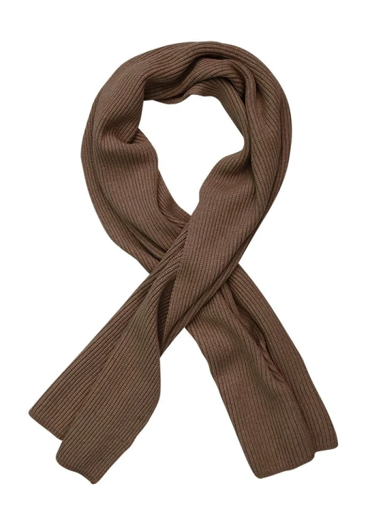 Zdjęcie produktu MOSS COPENHAGEN Szal "Galine Rachelle" w kolorze ciemnobrązowym - 170 x 38 cm rozmiar: onesize