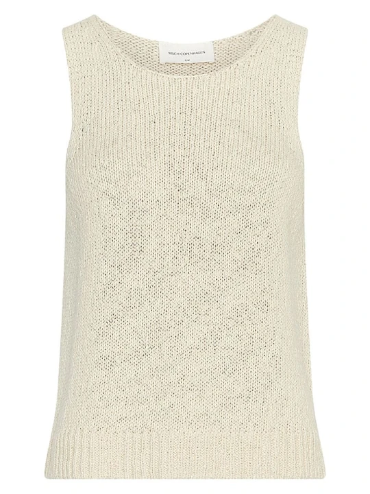 Zdjęcie produktu MOSS COPENHAGEN Top dzianinowy w kolorze beżowym rozmiar: M / L