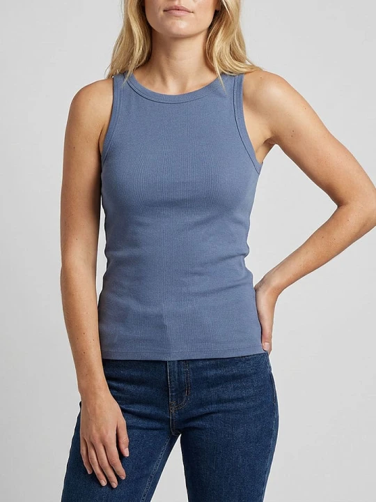 Zdjęcie produktu MOSS COPENHAGEN Top "Gubbe" w kolorze niebieskim rozmiar: M / L