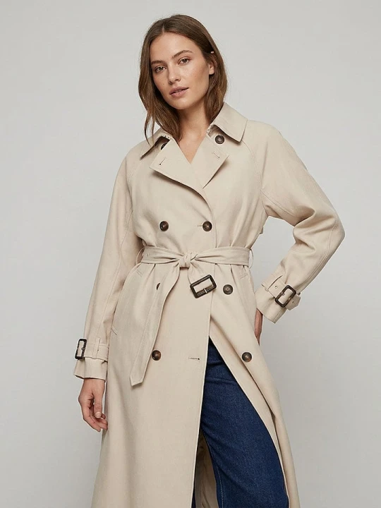 Zdjęcie produktu MOSS COPENHAGEN Trencz "Antonella" w kolorze beżowym rozmiar: S/M