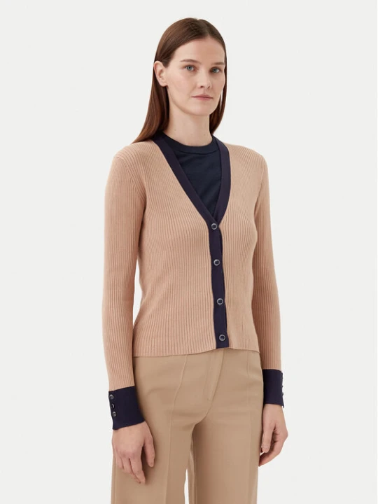 Zdjęcie produktu Motivi Kardigan M4376000732N Beżowy Slim Fit