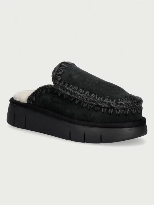 Zdjęcie produktu Mou kapcie damskie zamszowe Bounce Clog czarny