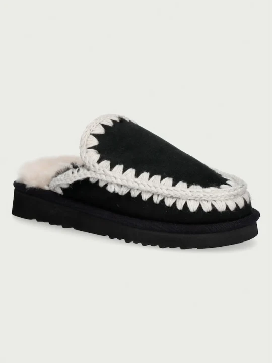 Zdjęcie produktu Mou klapki damskie zamszowe Eskimo Slipper czarny