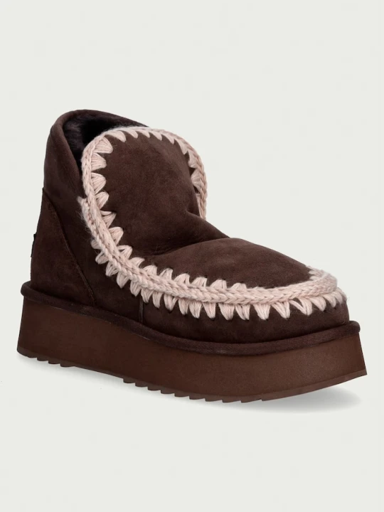 Zdjęcie produktu Mou Mini Eskimo Platform Boot śniegowce damskie zamszowe brązowy