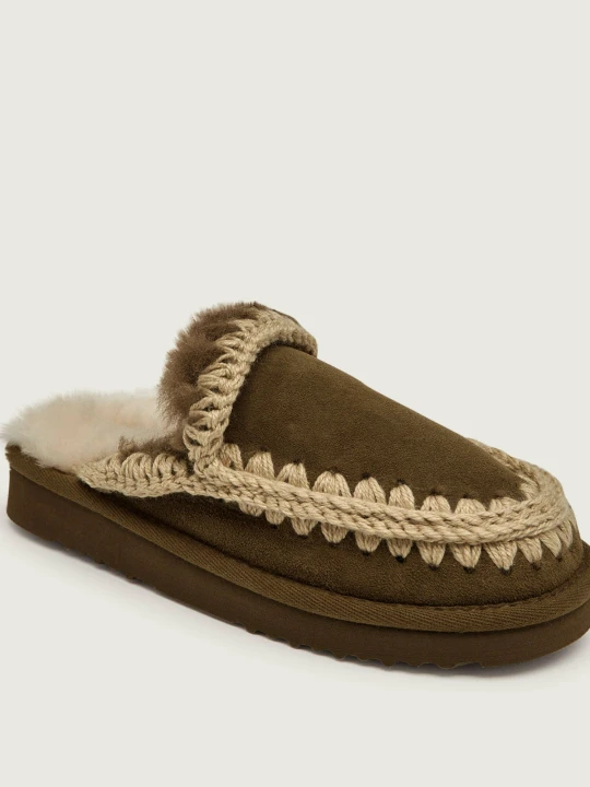 Zdjęcie produktu MOU Mule Eskimo | z dodatkiem wełny | zamsz zielony