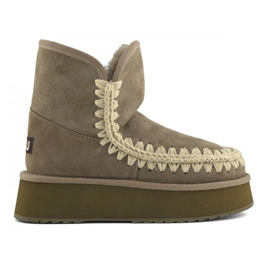 Zdjęcie produktu MOU Platform boot suede Śniegowce damskie Szary