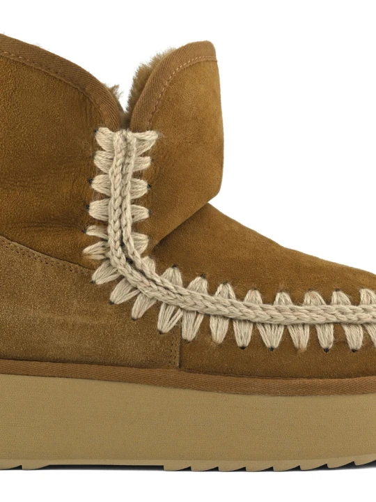Zdjęcie produktu MOU Platform boot suede Śniegowce damskie Brązowy