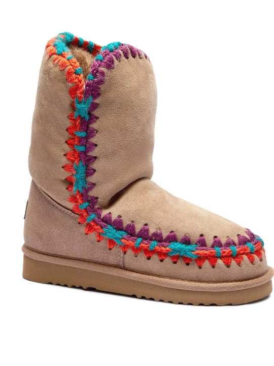 Zdjęcie produktu MOU Śniegowce Eskimo Overstitching | zamsz beżowy