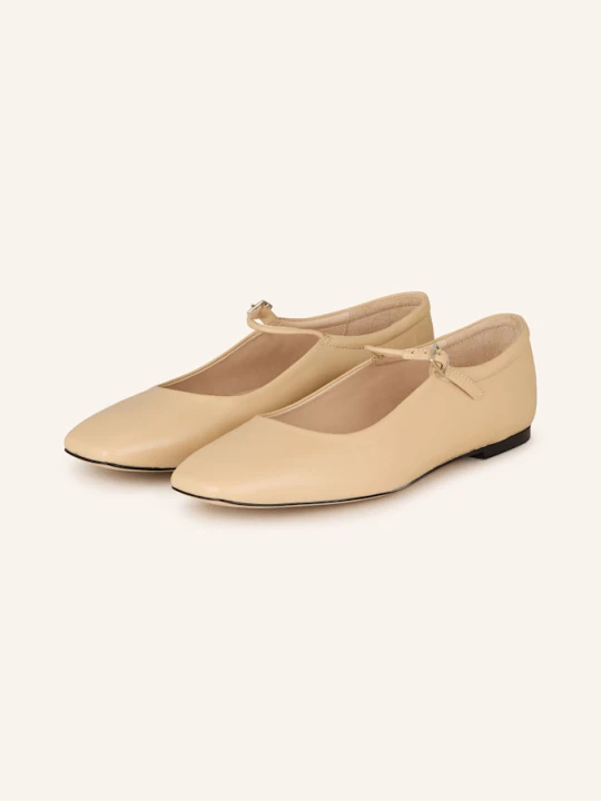 Zdjęcie produktu Mrs & Hugs Baleriny Mary Jane beige JASNOBRĄZOWY