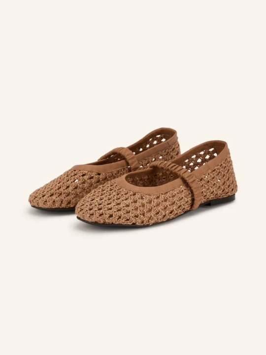 Zdjęcie produktu Mrs & Hugs Baleriny W Stylu Mary Jane beige JASNOBRĄZOWY