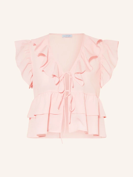 Zdjęcie produktu Mrs & Hugs Bluzka Z Wolantami rosa RÓŻOWY