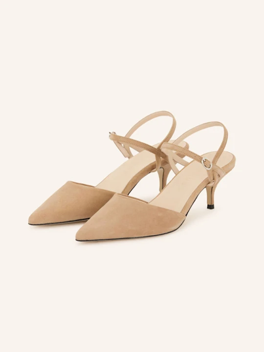 Zdjęcie produktu Mrs & Hugs Czółenka Z Odkrytą Piętą beige JASNOBRĄZOWY