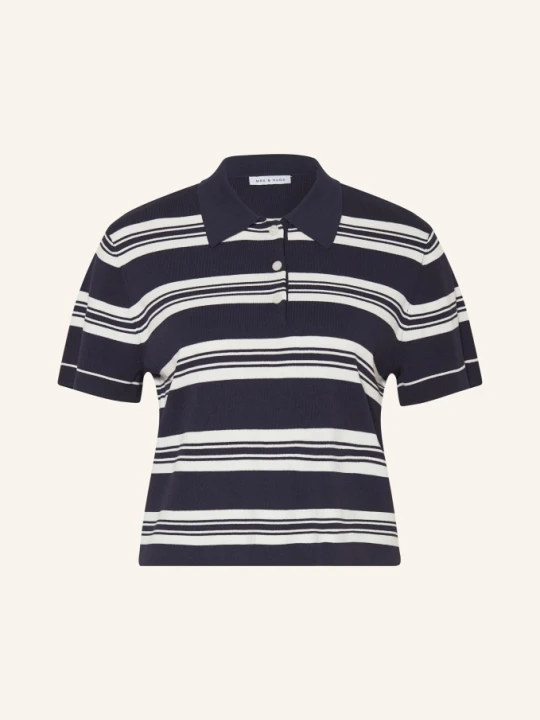 Zdjęcie produktu Mrs & Hugs Dzianinowa Koszulka Polo blau