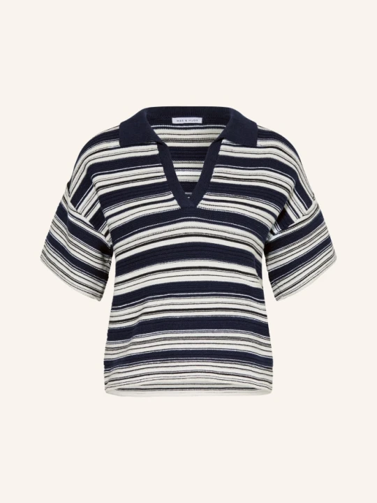 Zdjęcie produktu Mrs & Hugs Dzianinowa Koszulka Polo weiss