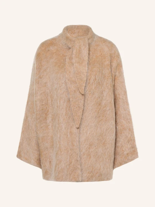 Zdjęcie produktu Mrs & Hugs Kardigan Z Wiązaniem Pod Szyją I Z Moheru beige