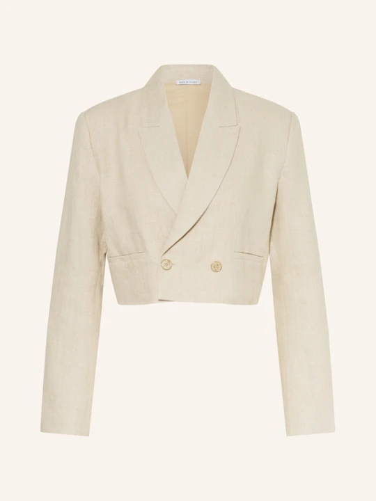 Zdjęcie produktu Mrs & Hugs Krótka Marynarka Z Lnu beige