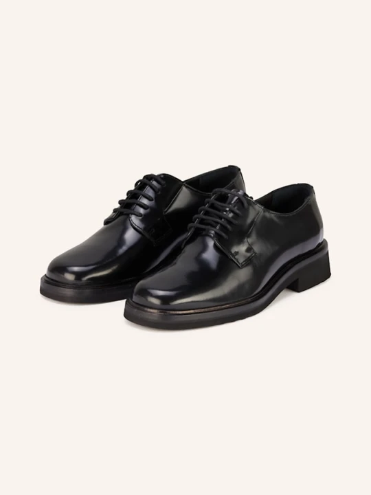 Zdjęcie produktu Mrs & Hugs Lakierowane Buty Sznurowane schwarz CZARNY