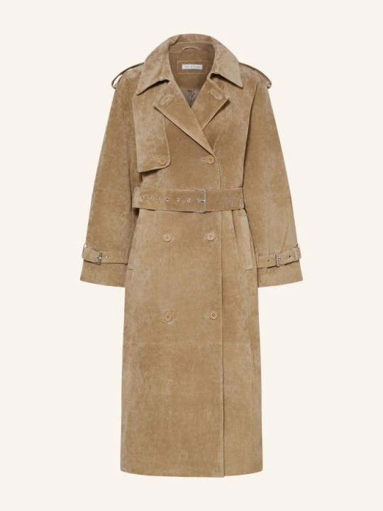 Zdjęcie produktu Mrs & Hugs Płaszcz Skórzany beige