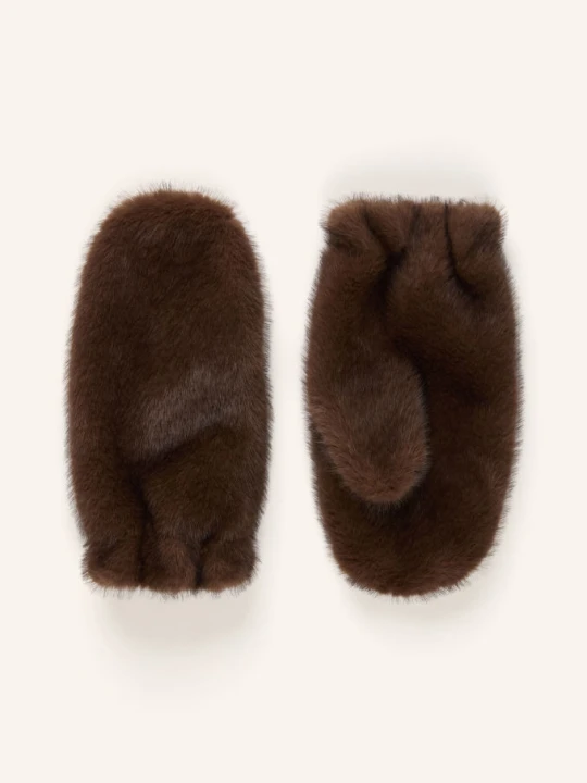 Zdjęcie produktu Mrs & Hugs Rękawiczki Bez Palców Ze Sztucznego Futra braun CIEMNOBRĄZOWY
