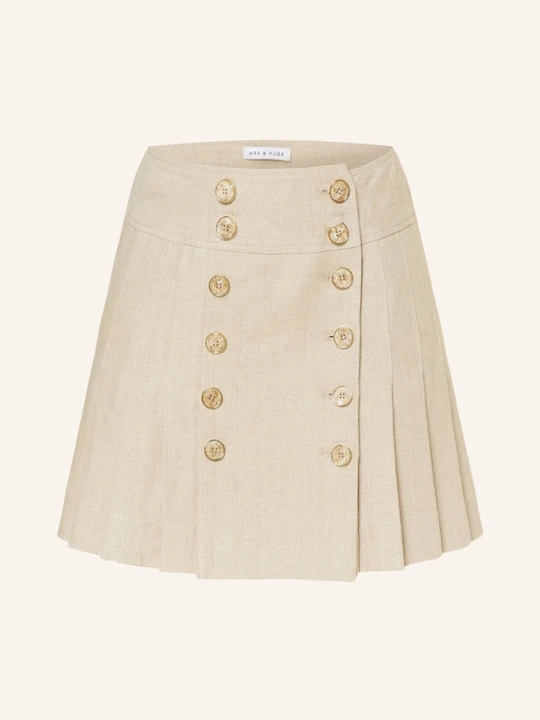 Zdjęcie produktu Mrs & Hugs Spódnica Plisowana Z Lnu beige