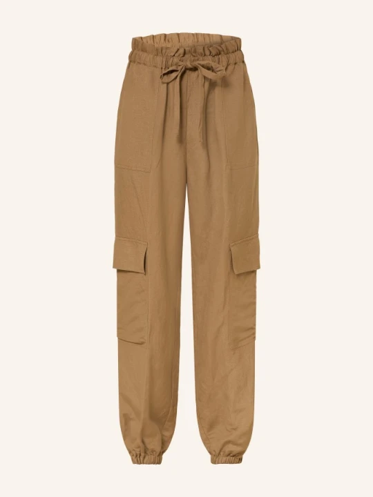 Zdjęcie produktu Mrs & Hugs Spodnie Cargo Z Lnem gruen KHAKI