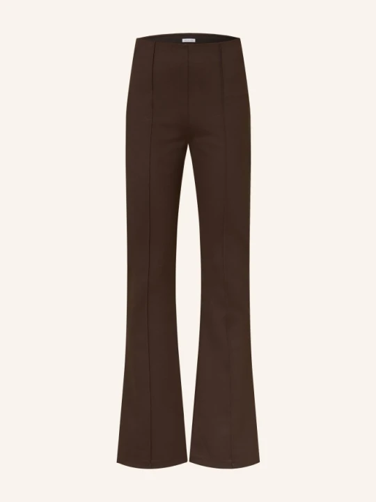 Zdjęcie produktu Mrs & Hugs Spodnie Typu Bootcut Z Dżerseju braun CIEMNOBRĄZOWY