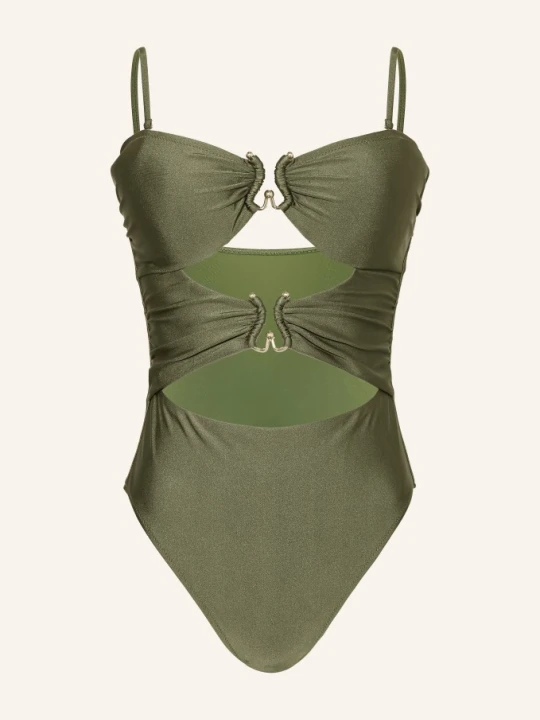 Zdjęcie produktu Mrs & Hugs Strój Kąpielowy Bandeau Z Wycięciami gruen ZIELONY