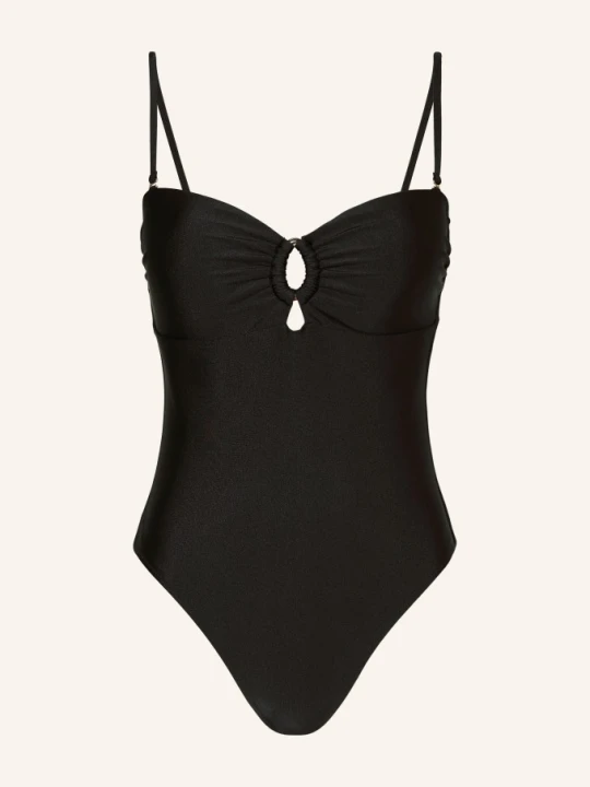 Zdjęcie produktu Mrs & Hugs Strój Kąpielowy Bandeau Z Wycięciami schwarz CZARNY