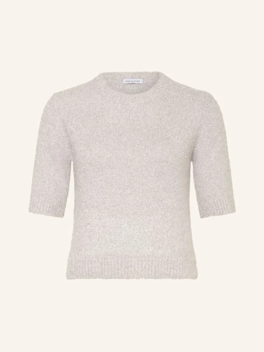 Zdjęcie produktu Mrs & Hugs Sweter Z Dzianiny Z Brokatową Przędzą silber SREBRNY