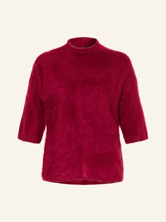 Zdjęcie produktu Mrs & Hugs Sweter Z Kaszmiru Z Rękawami 3 / 4 rot CIEMNOCZERWONY