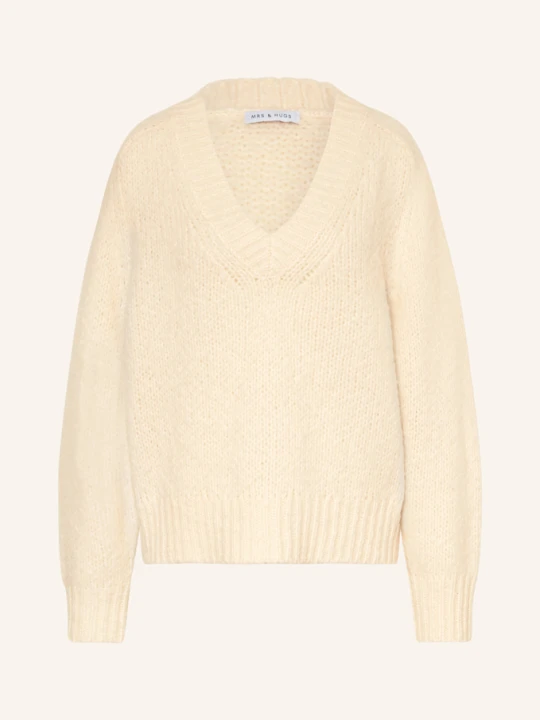 Zdjęcie produktu Mrs & Hugs Sweter Z Wełny Merino weiss ECRU