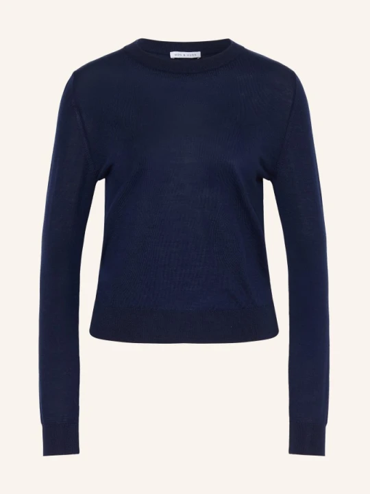 Zdjęcie produktu Mrs & Hugs Sweter Z Wełny Merynosowej blau GRANATOWY