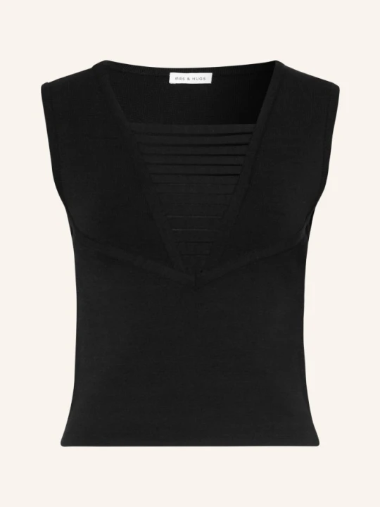 Zdjęcie produktu Mrs & Hugs Top schwarz CZARNY