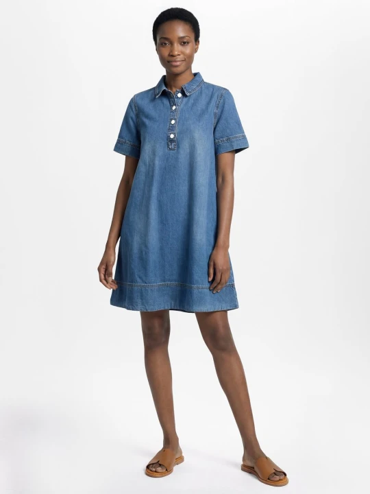 Zdjęcie produktu Msch Copenhagen Dżinsowa sukienka - MSCHTuro Alena Kobiety Bawełna (100%) niebieski