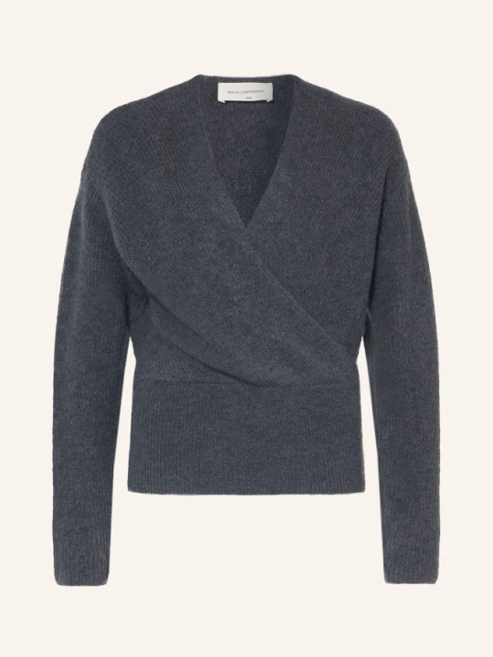 Zdjęcie produktu Msch Copenhagen Sweter Mschbondie Hope Z Efektem Kopertowym blau SZARY